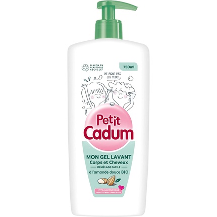 

Petit Gentle Body and Hair Wash with Organic Sweet Almond for Easy Detangling Cadum