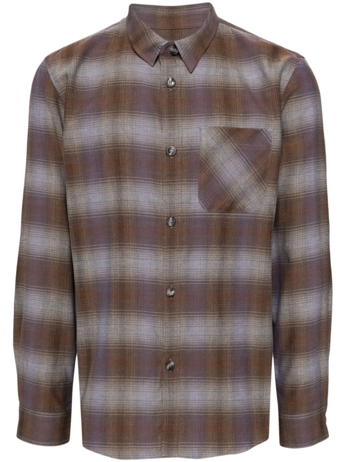 

A.P.C. рубашка в клетку, коричневый