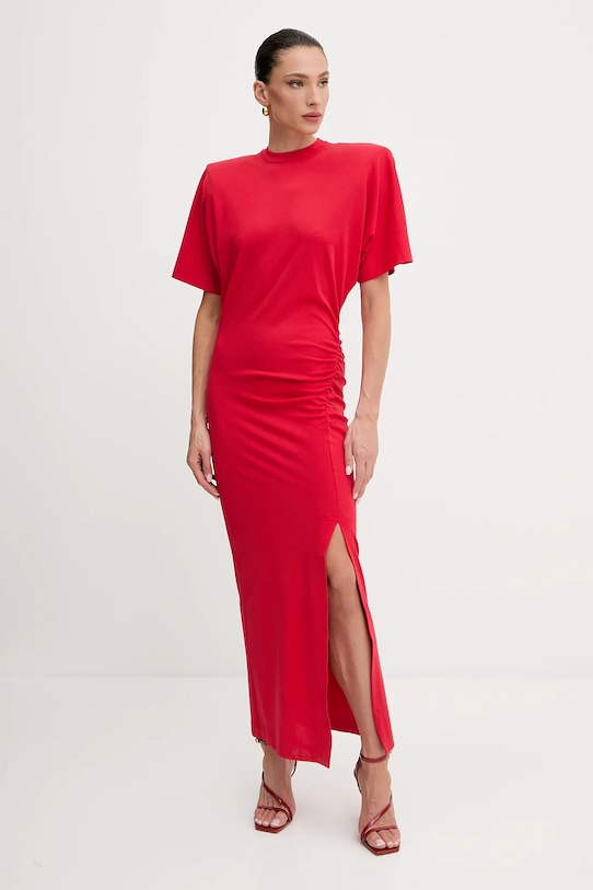

Хлопковое платье Pinko, красный