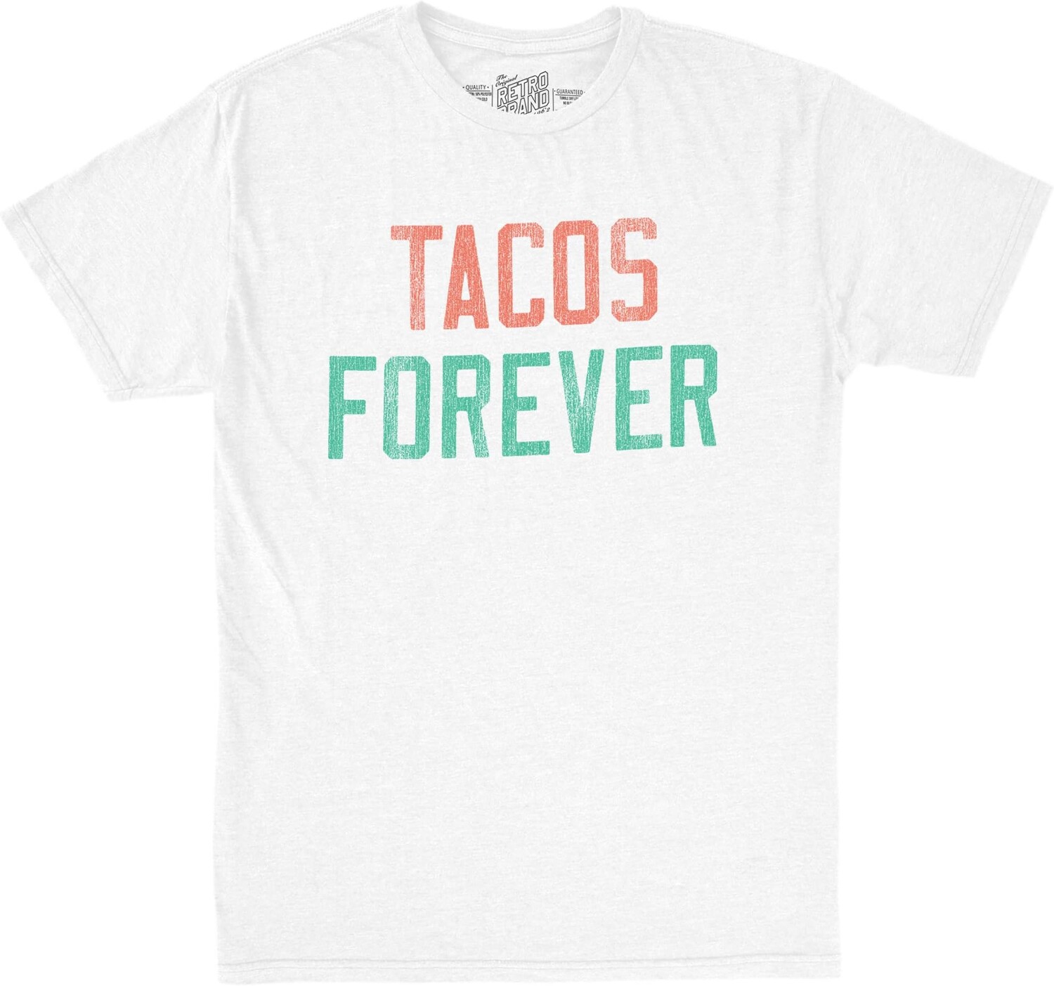 

Футболка The Original Retro Brand Kids Tacos Forever Heathered Crew Neck Tee, цвет Heather White