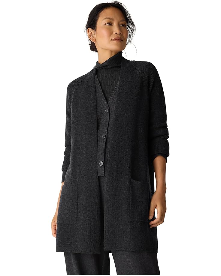 

Женский кардиган Eileen Fisher Merino, Charcoal