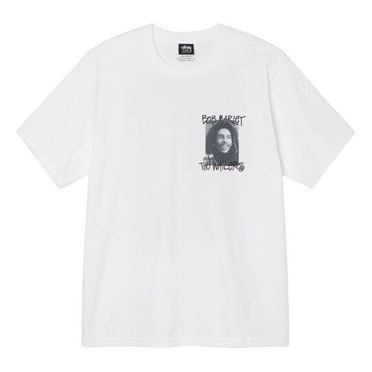 

Футболка Stussy x Bob Marley & The Wailers Gear Unisex Bob Frames Printing White, белый
