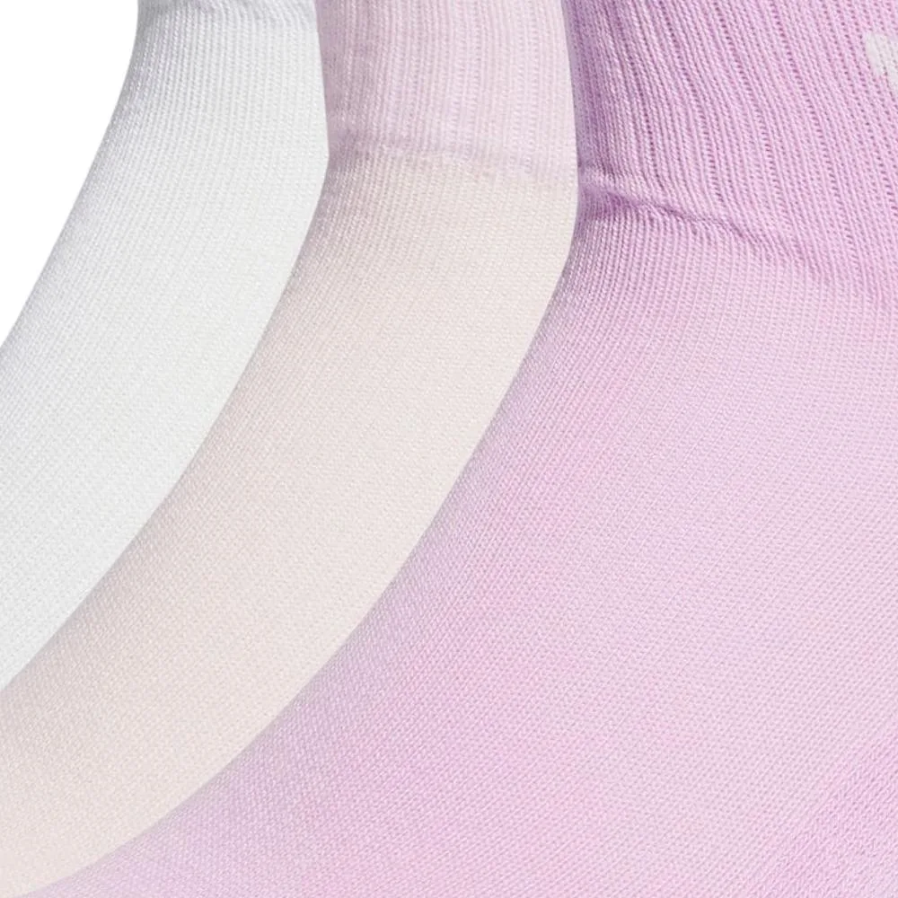 Носки Mid Cut Crew, 3 пары Adidas Originals, 3 Pack (White+Blessing Light Purple+Clear Pink) — фото 3