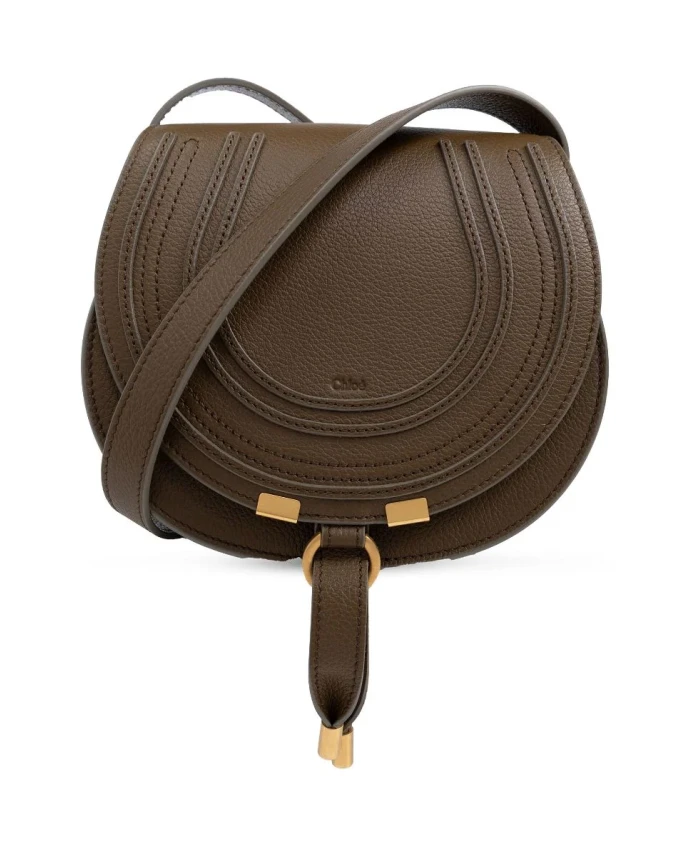 

Кожаная сумка через плечо Chloé, коричневый