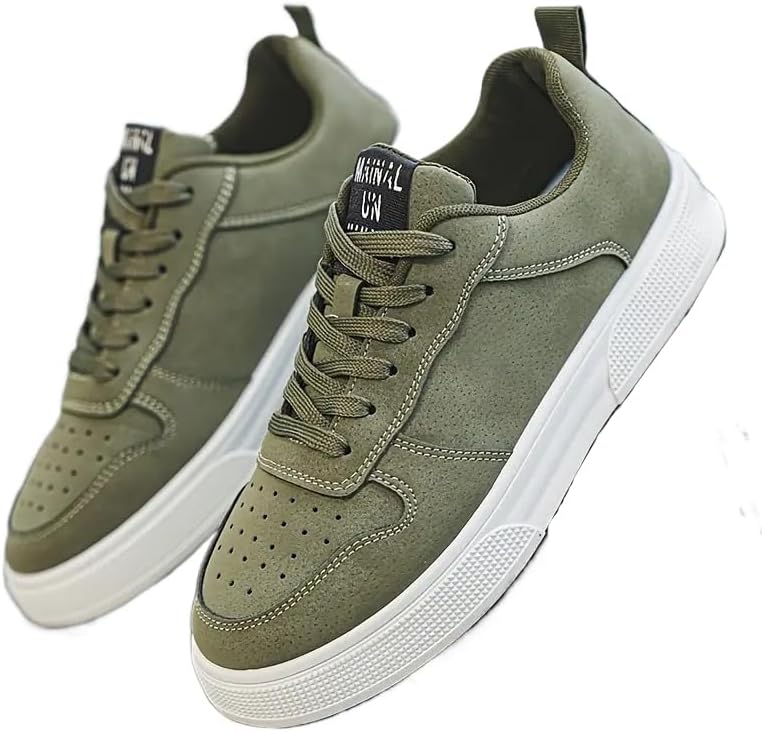 

Прочные мужские кеды для скейтборда - стильные низкие кроссовки с противоскользящей подошвой - подходят для всех сезонов, для активного отдыха на улице и городской моды - удобные, большие размеры Clolinde, зеленый