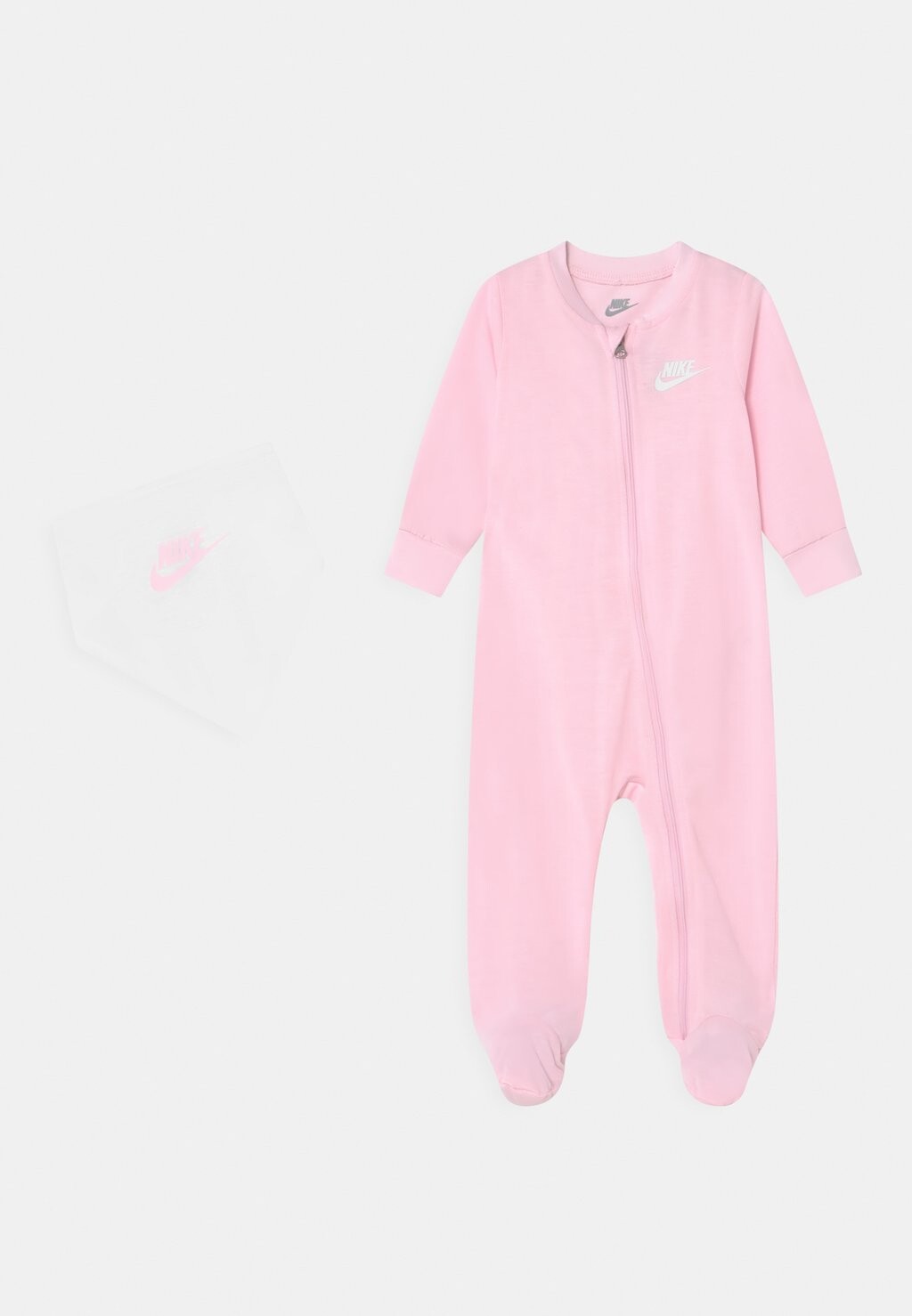 

Комбинезон NIKE BABY FOOTED COVERALL AND BIB UNISEX SET Nike Sportswear, цвет pink foam