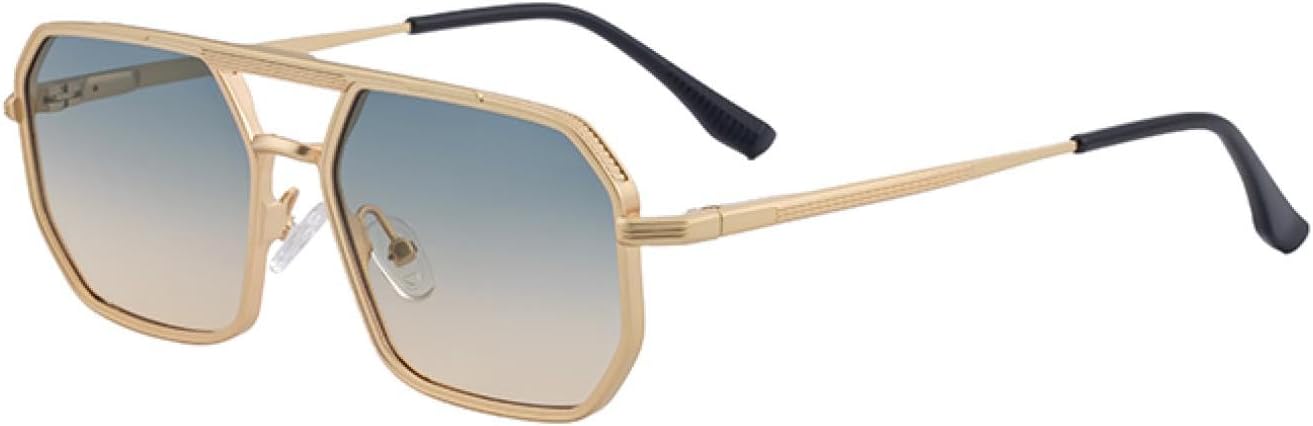 

Винтажные солнцезащитные очки в стиле стимпанк для мужчин, роскошные, с многоугольными линзами, для вождения, в стиле панк, с защитой от УФ-излучения UV400, для активного отдыха TVTBBVV, C4goldgreenyellow