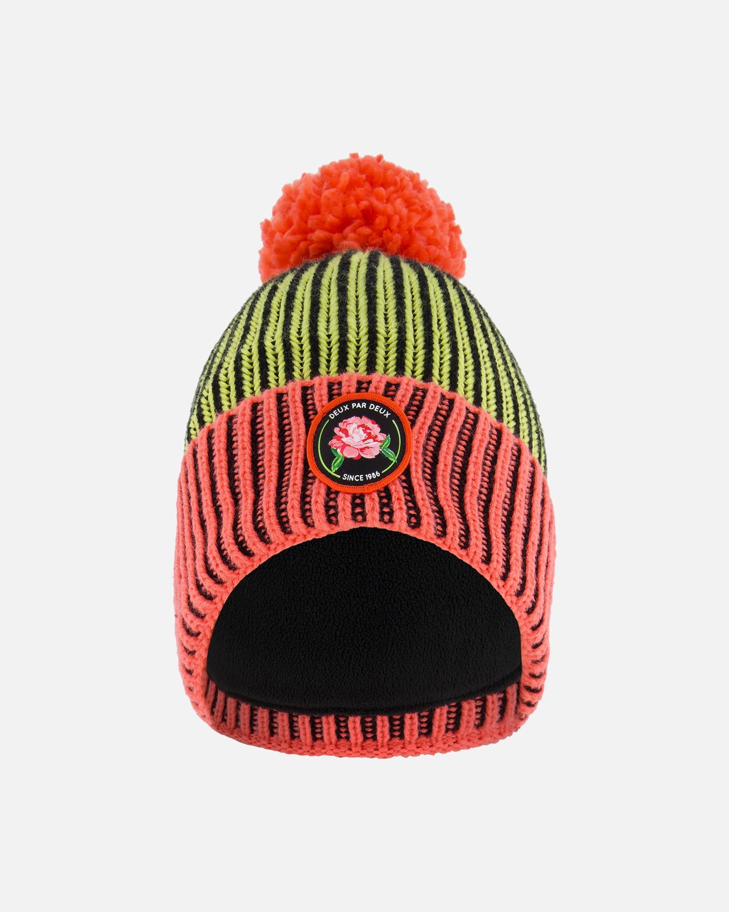 

Вязаная шапка Black, Lime и Coral Deux par Deux