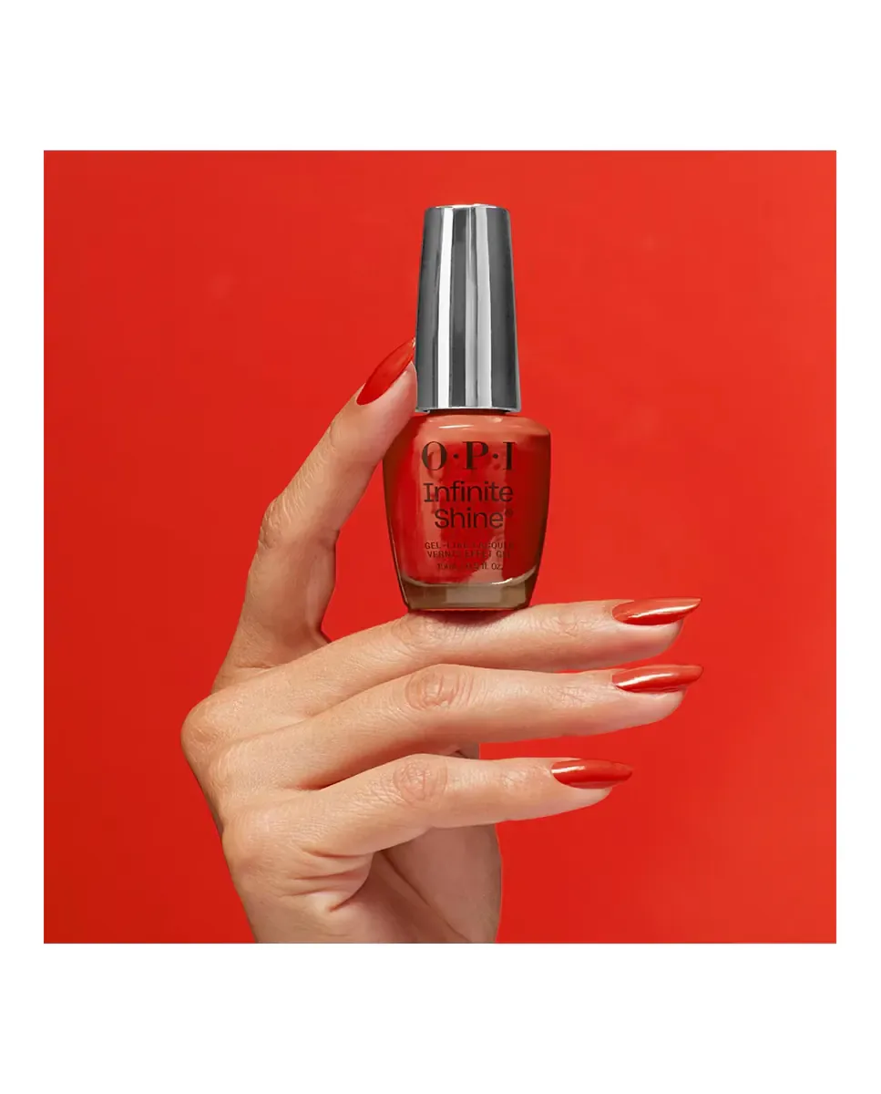 Долговечный лак для ногтей Infinite Shine 15 мл Opi, Knock 'Em Red — фото 4