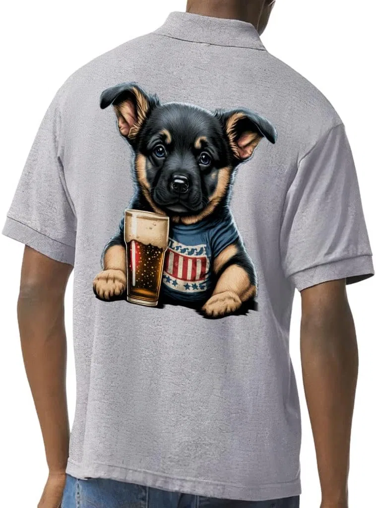 Футболка Beer Puppy Jersey Sport с принтом животного - забавная спортивная футболка Generic, серый