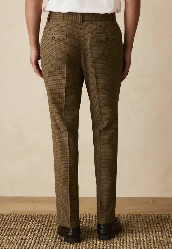 Узкие, стильные, фактурные брюки Next, Brown Puppytooth — фото 4