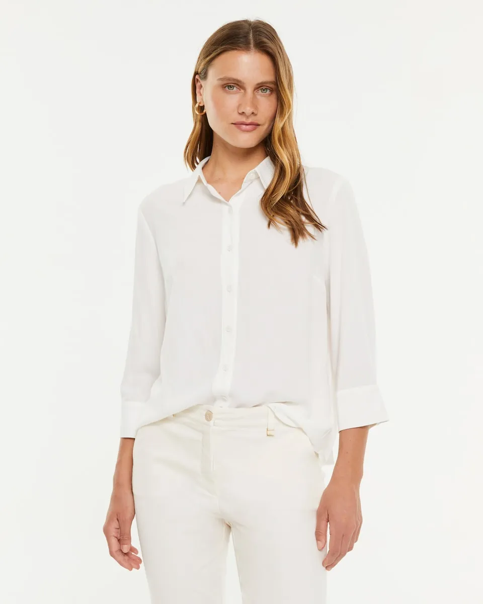 

Женская блузка свободного кроя с отложным воротником и двойными манжетами Paz Torras, пастельно-розовый