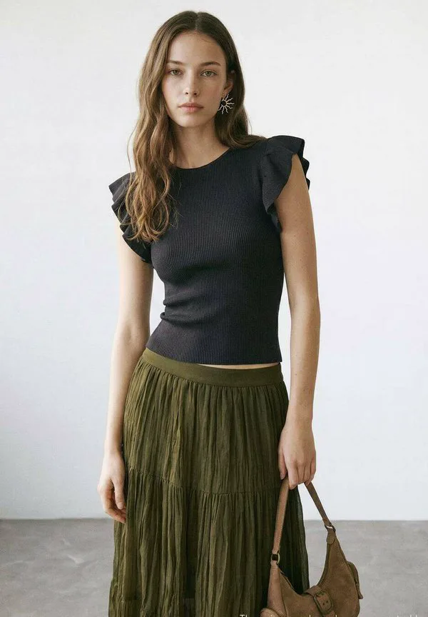 Простая футболка для подростков Mango Kids, Anthracite