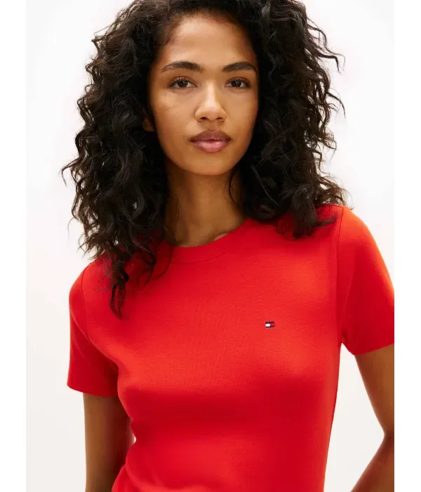 Футболка slim fit Tommy Hilfiger, оранжевый — фото 4