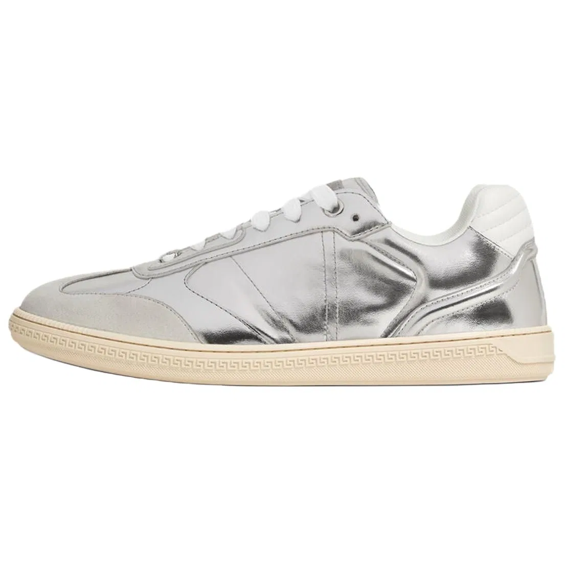 Кроссовки скейтбордические Greca Court Low VERSACE Silver