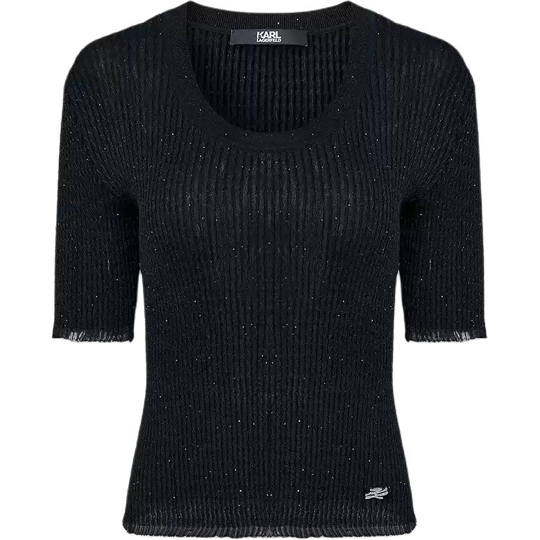 

Футболка KARL LAGERFELD FW25 с удлиненными плечами женская KARL LAGERFELD / Karl Lagerfeld Jeans, черный