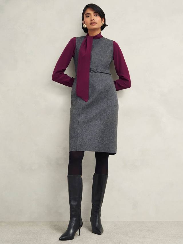 

Роскошное шерстяное платье элси Hobbs, серый