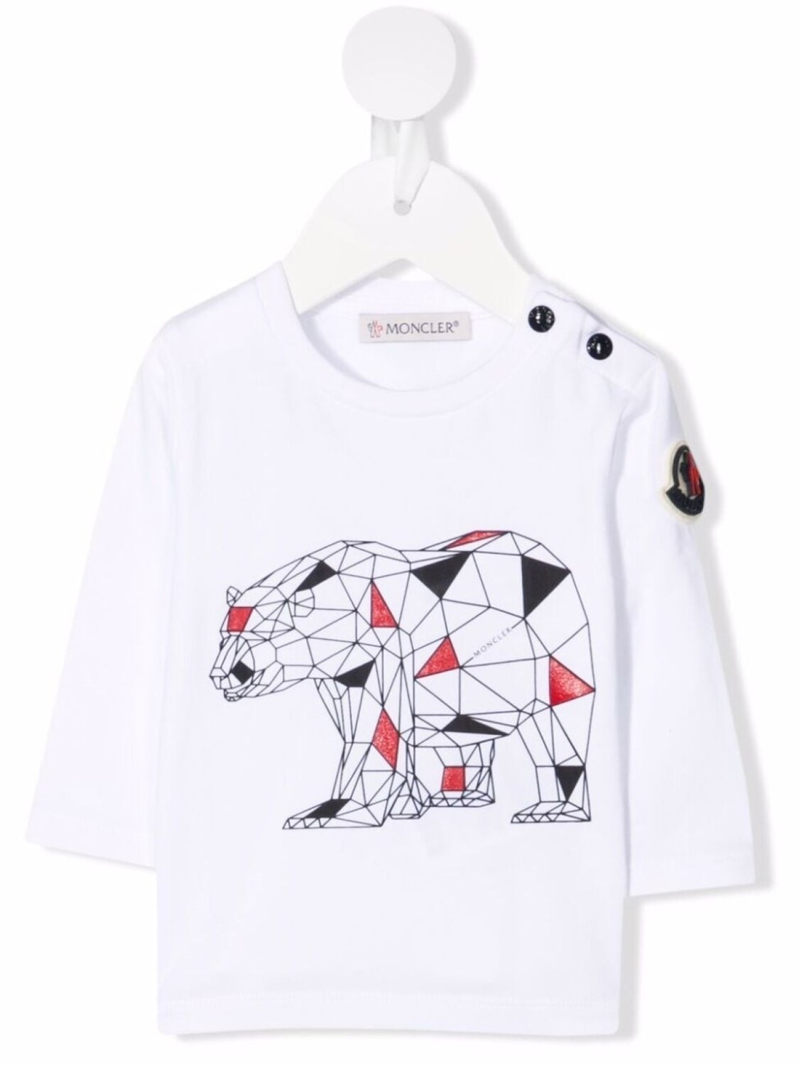 

Moncler Enfant футболка с геометричным узором, белый