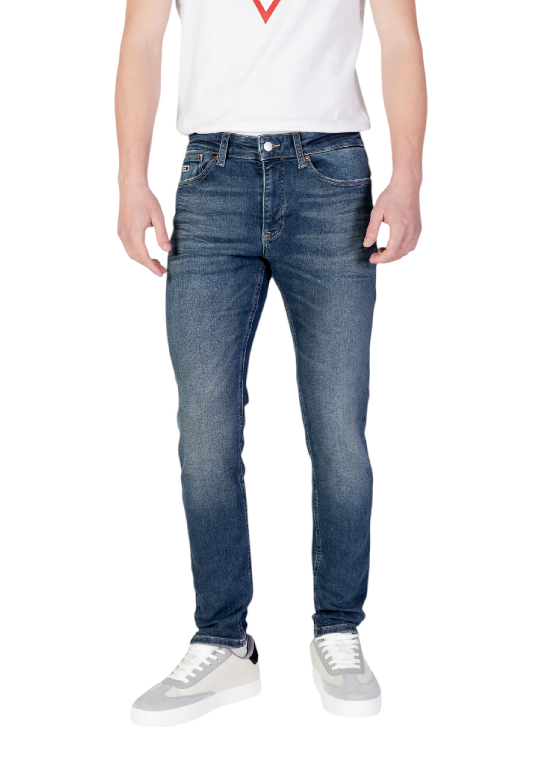 

Джинсы Tommy Jeans с эффектом потертости, синий