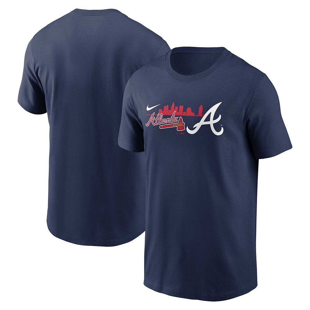 

Мужская темно-синяя футболка Nike Atlanta Braves Local Team Skyline, цвет Brv Navy