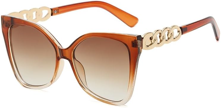 

Солнцезащитные очки для мужчин и женщин - защита UV400 - оправа "кошачий глаз" с градиентным покрытием, подходят для занятий спортом на открытом воздухе и вождения QWBSER, 1