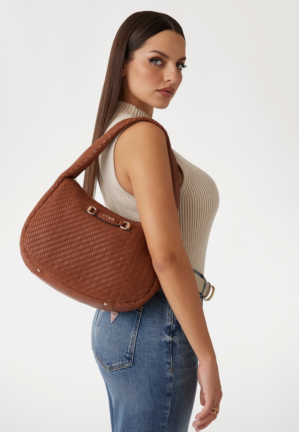 

Сумка FRANCY HOBO Guess, коричневый