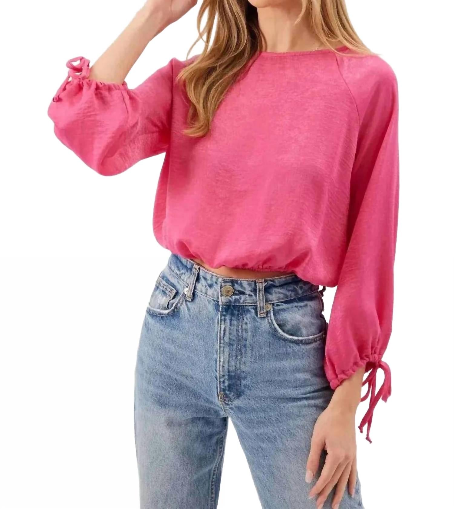 

Топ Tyla из атласа в ярко-розовом цвете Kylie Paige