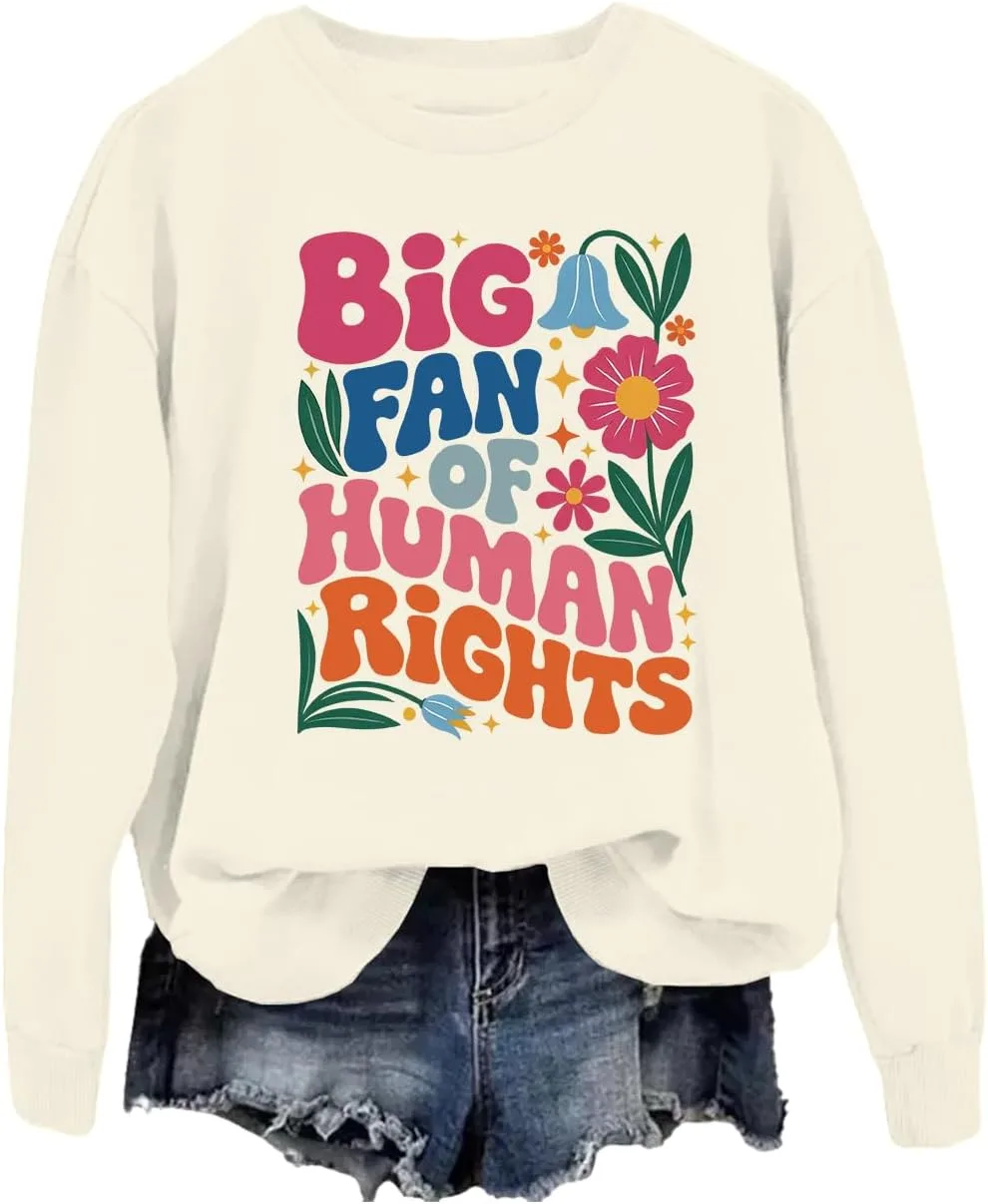 

Свитшот Big Fan Of Human Rights с цветочным принтом PZJUS