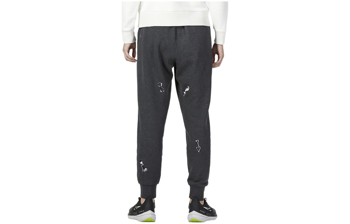 Спортивные брюки Nike Solid Color Pattern Elastic Waistband Bundle Feet Sports Pants Men's Dark Grey DQ6146-032 — фото 2