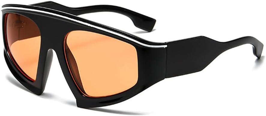 

Большие панк-солнцезащитные очки для женщин и мужчин, велосипедные солнцезащитные очки с градиентным покрытием, очки в стиле стимпанк, солнцезащитные очки UV400 generic, Black Orange