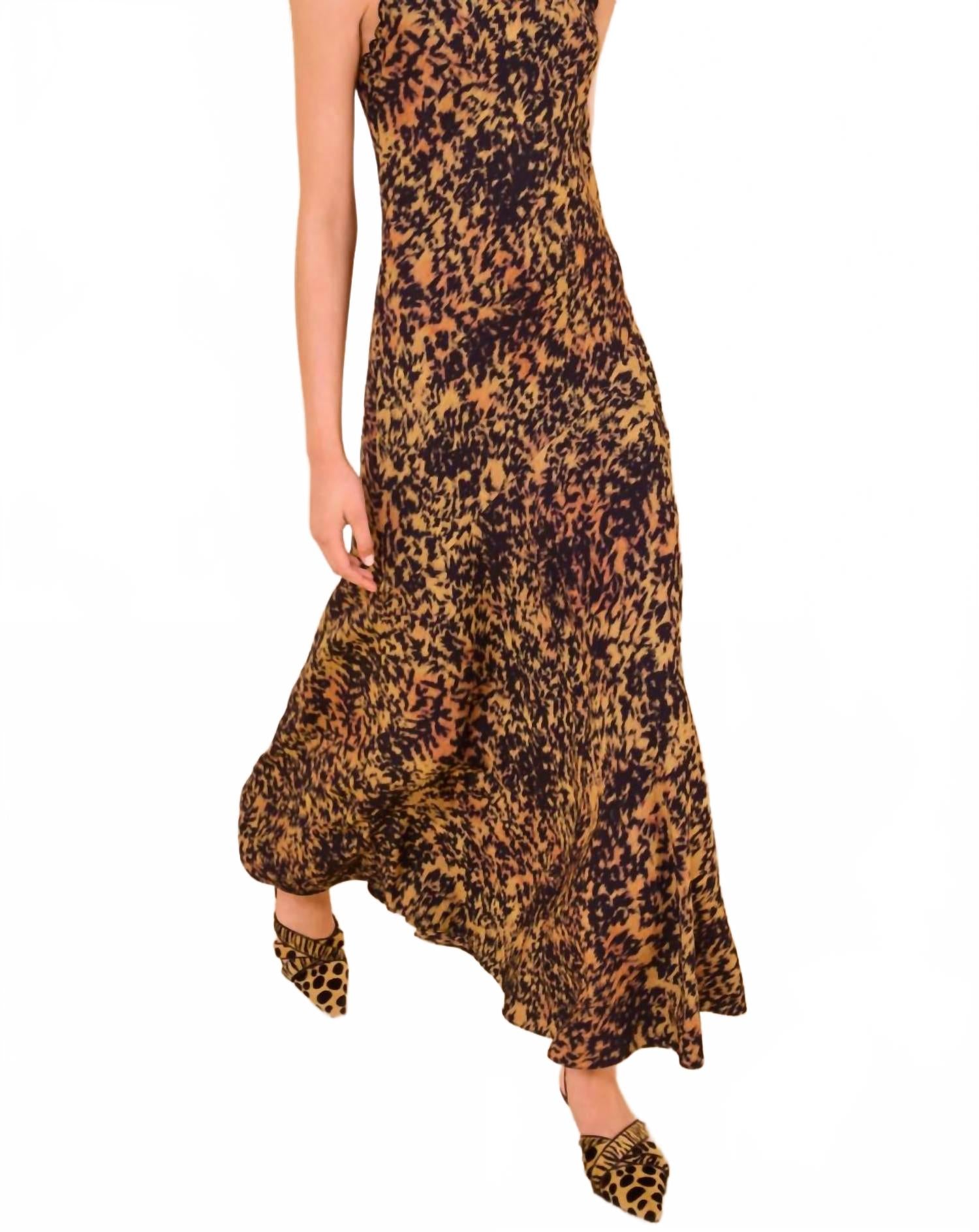 

Платье-миди без рукавов Clea, скроенное по косой, в Саванне Ulla Johnson, savannah