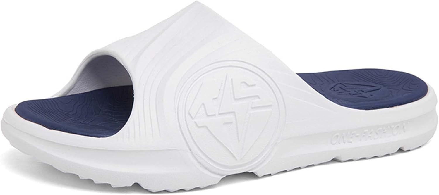 

Летняя мужская мода тренд краска одно слово швабра пляжные сандалии сандалии повседневные удобные легкие мягкие дышащие Generic, голубой