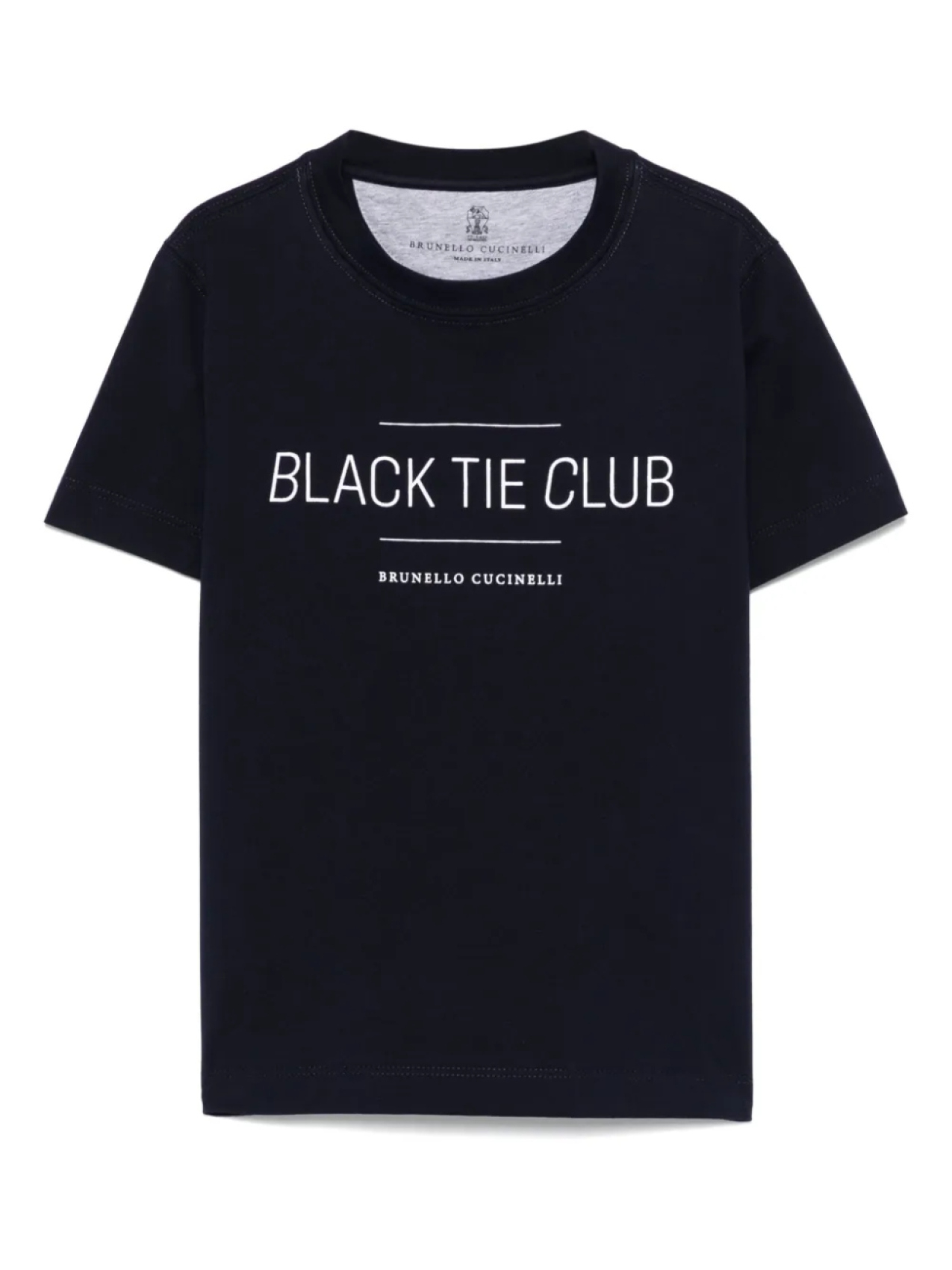 

Футболка с надписью Brunello Cucinelli Kids, синий