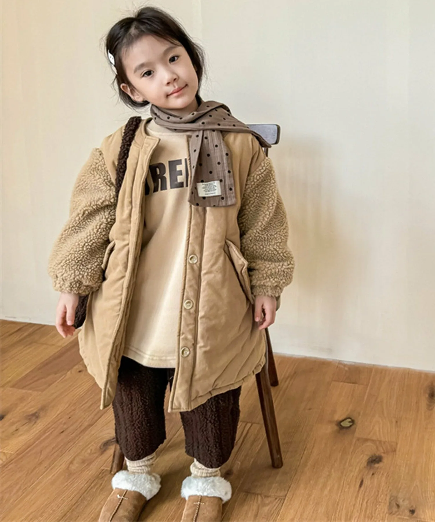 Утепленная куртка Boa с функцией переключения Aimoha Kids, beige — фото 2