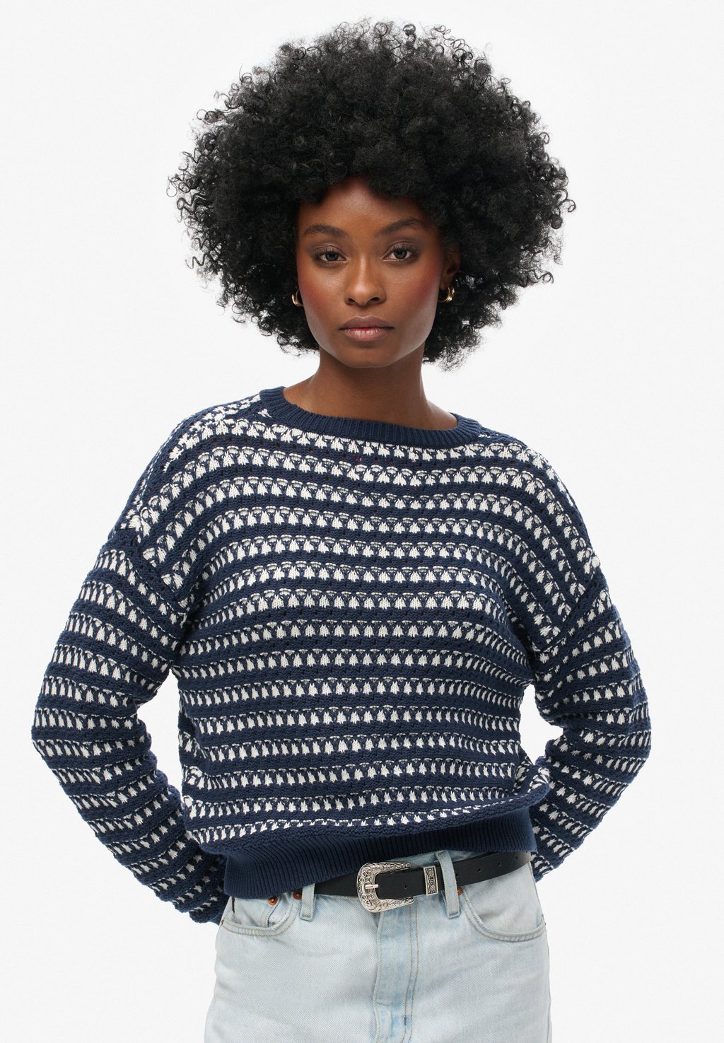

Джемпер STRIPE CREW Superdry, синий