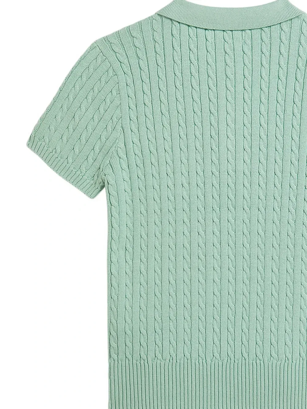 Рубашка поло фактурной вязки Polo Ralph Lauren Kids, зеленый — фото 3