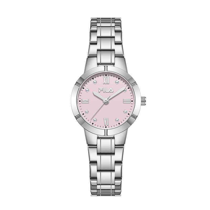 

FILA Женские часы кварцевый механизм стальной ремешок розовый циферблат