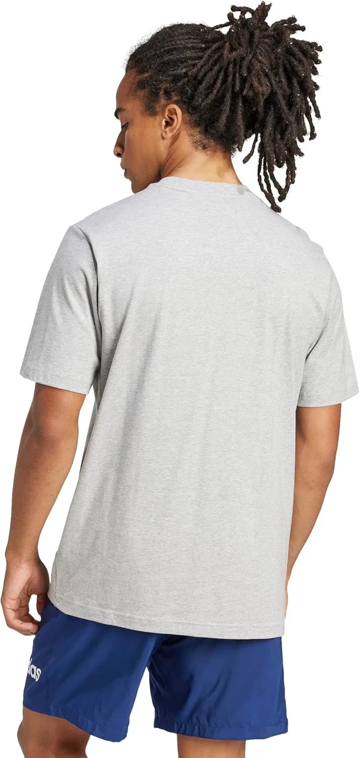 Футболка мужская Adidas Originals Linear Single Jersey, Medium Grey Heather/Black — фото 3