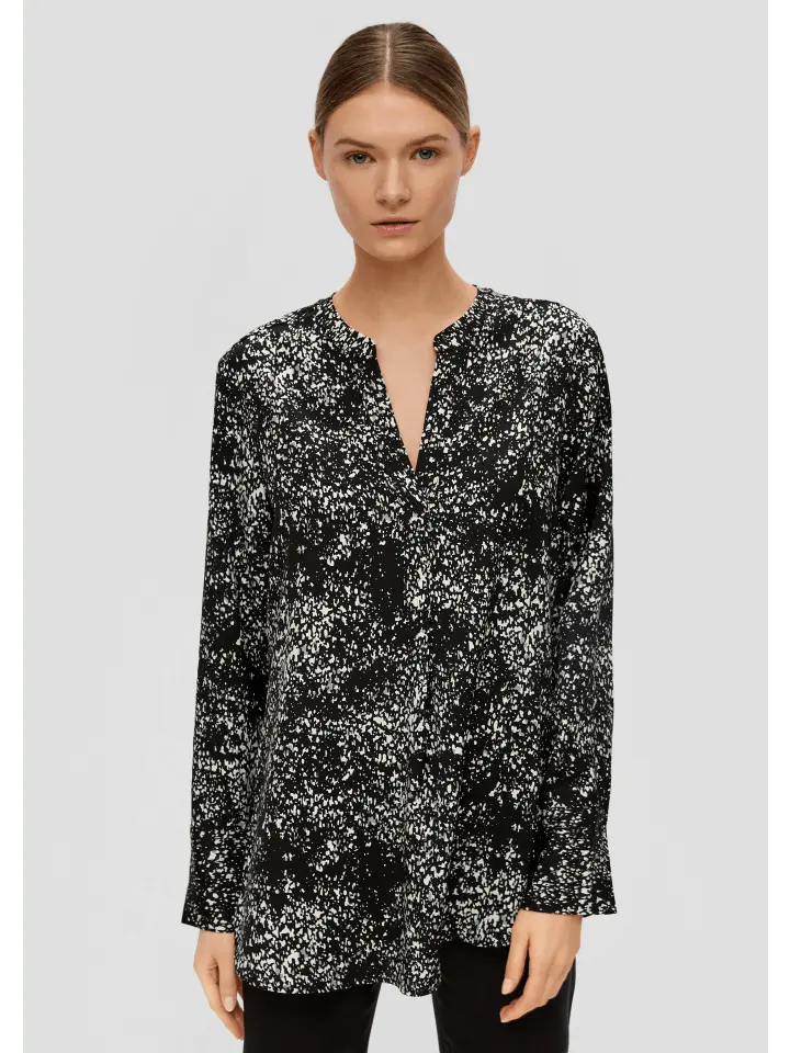 

Блуза sOliver BLACK LABEL langarm, черный