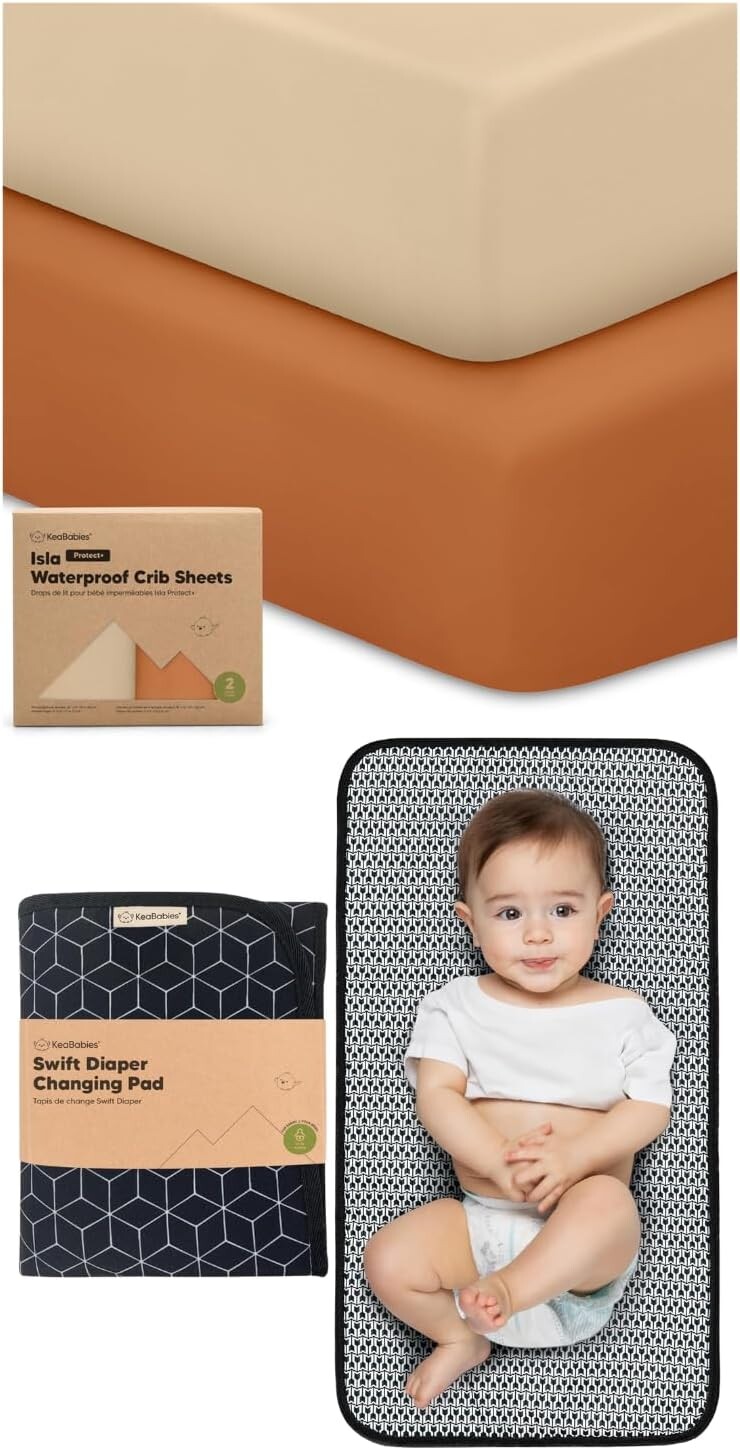 

Водонепроницаемые простыни для детской кроватки Keababies для мальчиков и девочек