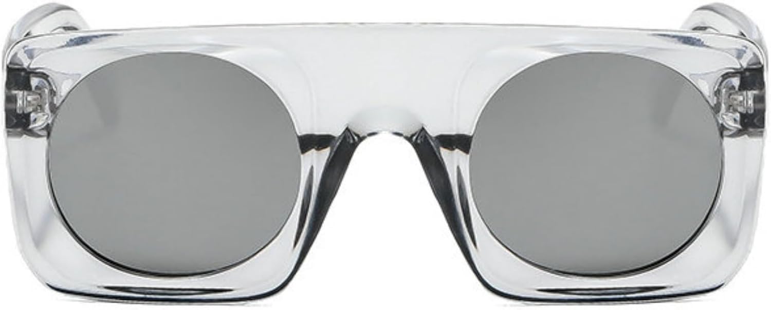 

Willochra Популярные модные квадратные солнцезащитные очки для женщин, ретро, ​​массивные дизайнерские очки для мужчин, панк, градиентные очки, защита от УФ-излучения UV400, большие солнцезащитные очки, C4