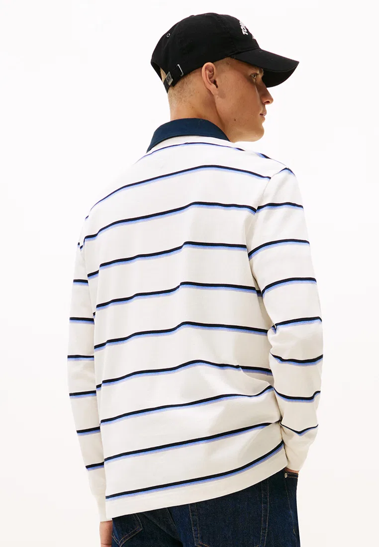 Рубашка-поло, свободный крой, Tommy Jeans Tommy Hilfiger, белый — фото 2