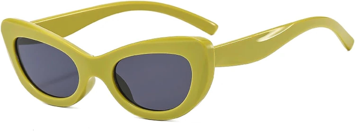 

Женские солнцезащитные очки в стиле ретро «кошачий глаз»: популярный, универсальный, минималистичный стиль, идеально подходят для прогулок, показов на улице и фотосессий TVTBBVV, Vanilla Green