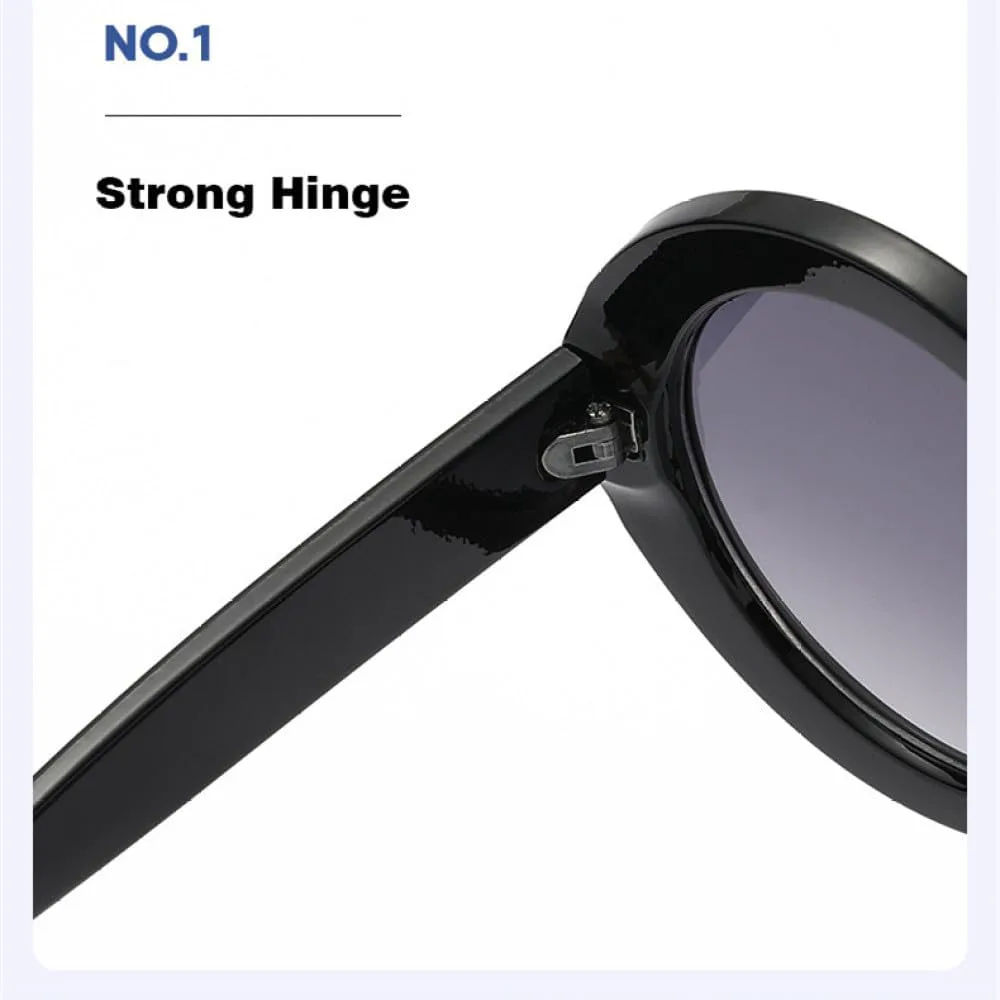 

Модные разноцветные круглые солнцезащитные очки для женщин, винтажные градиентные очки для мужчин, панк-солнцезащитные очки UV400 MTZJH, Red Tea Gradient