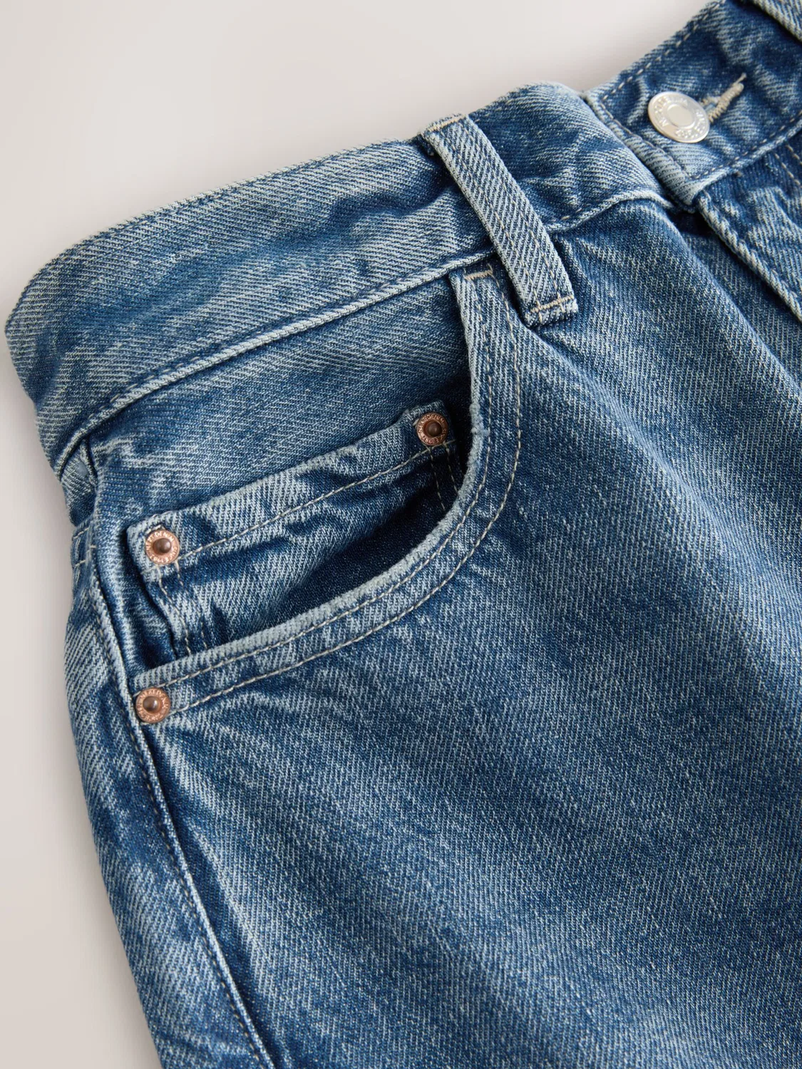 Джинсы Next Wide leg Jeans Authentische City темно-синего цвета — фото 2