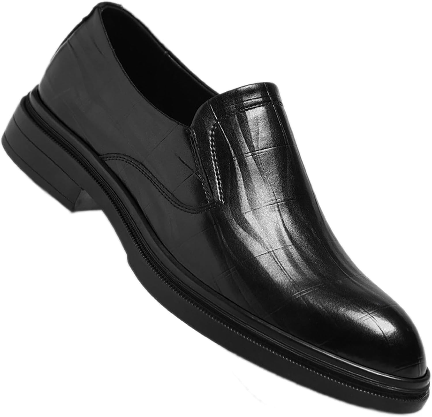 

Мужские кожаные лоферы-оксфорды на шнуровке, классический заостренный носок, удобные, с нескользящей подошвой, низким массивным каблуком, дерби, свадебные, деловые, для вечеринок, повседневные туфли Adkgbe, черный