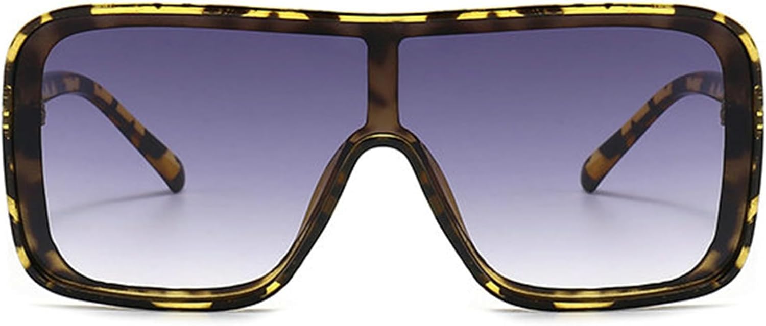 

Солнцезащитные очки Helena Oversized Flat Top Square для мужчин и женщин, дизайнерские солнцезащитные очки с градиентным покрытием, цельные солнцезащитные очки в большой оправе, очки для вождения, C6