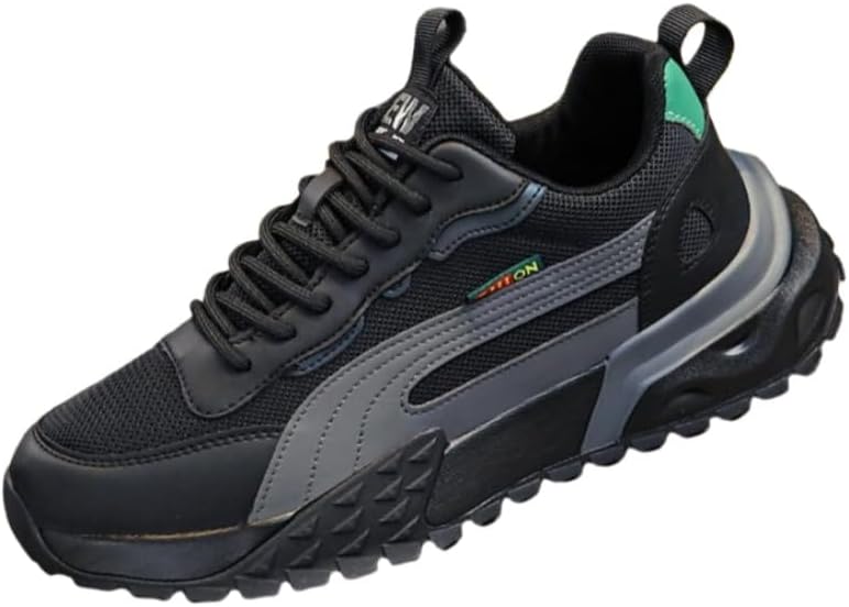 

Мужские кроссовки с сеткой для бега- дышащие и удобные, противоскользящие и прочные, и подходят для любого случая Fmshi, черный