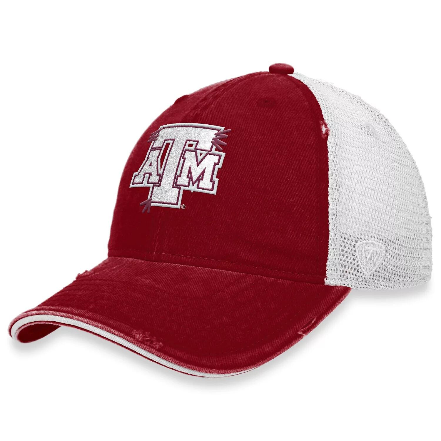 

Женская темно-бордовая/белая кепка Top of the World Texas A&M Aggies Radiant Trucker Snapback