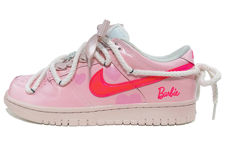 

Кроссовки Nike Dunk Skateboarding Shoes Women's Low-top Pink/rose/white, розовый